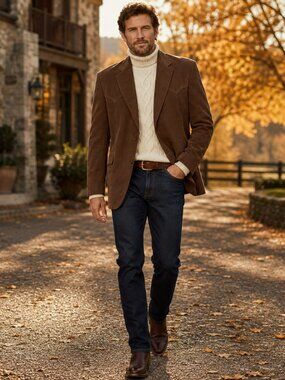 Vintage Loredo Clothing Mens 52L Brown Western Blazer Suede Look